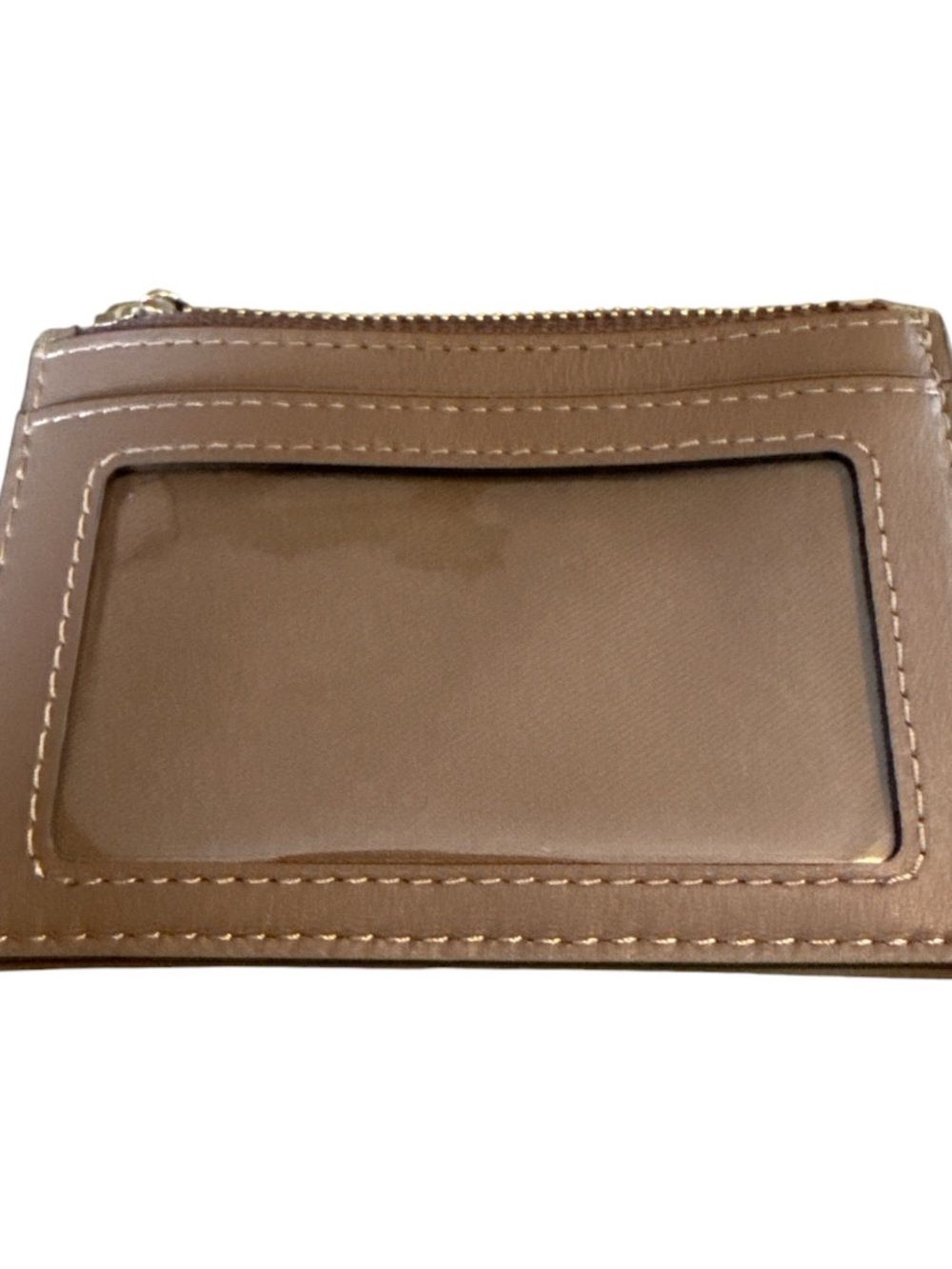 Coach Mini Skinny ID Case Signature Jacquard Leather Card Holder Zip Wallet - Picture 4 of 6